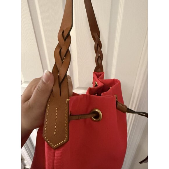 Dooney & Bourke Women's Pink Nylon Drawstring Bucket Bag - Picture 6 of 14
